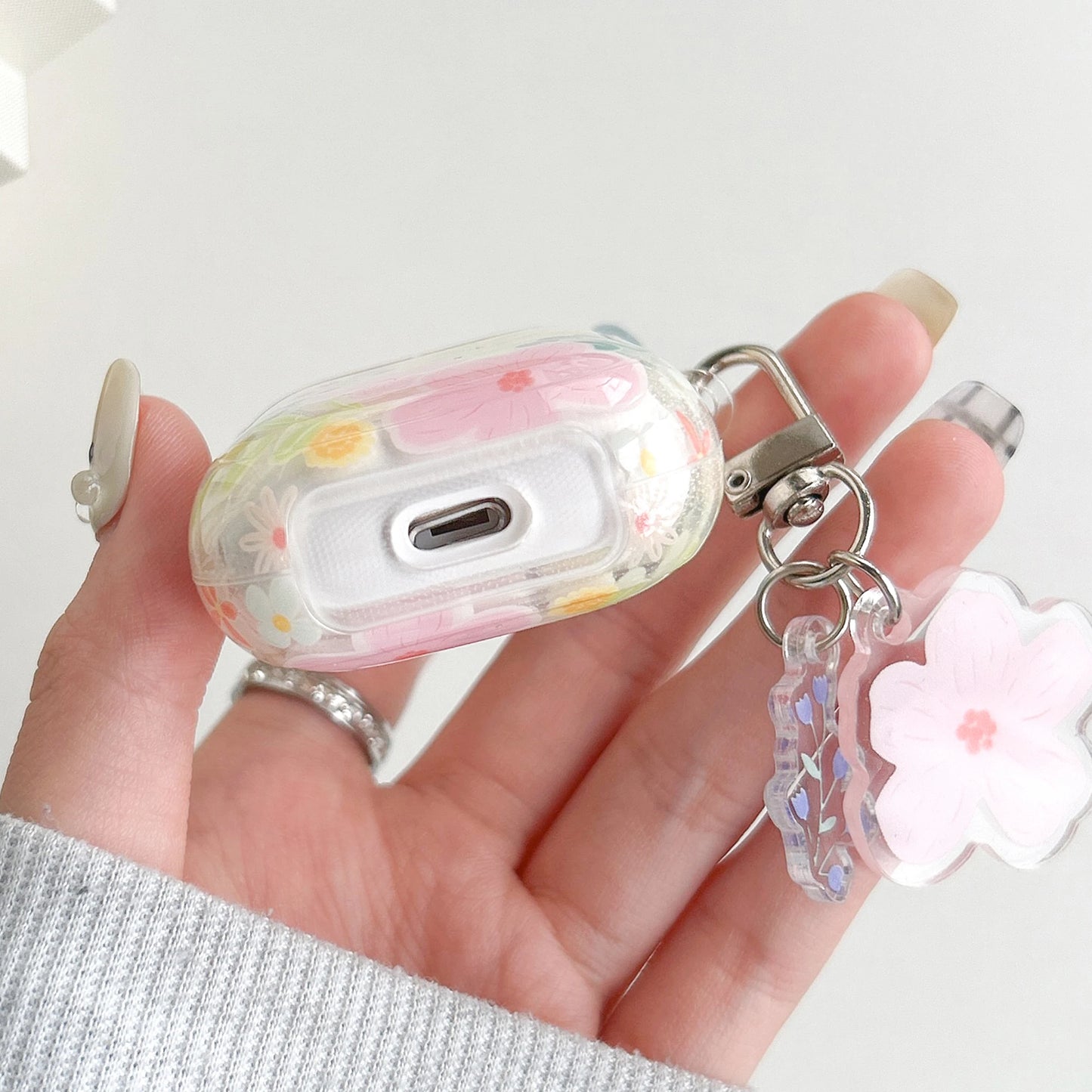 Wireless Bluetooth case for AirPods1/2 AirPods3 AirPods pro and pro2 tpu flower pattern earphone cover