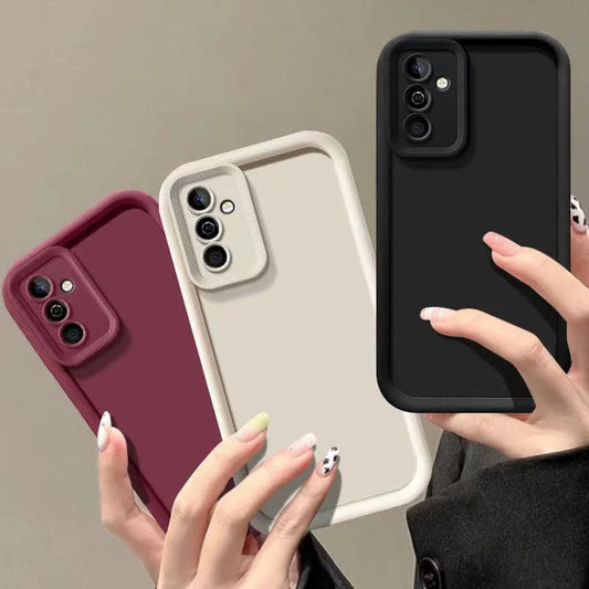 For Samsung Galaxy S25 S24 S23 S22 Ultra Plus S21 FE A14 A34 A15 A35 A52 A53 A54 5G Candy Color Phone Case Shockproof Soft Cover