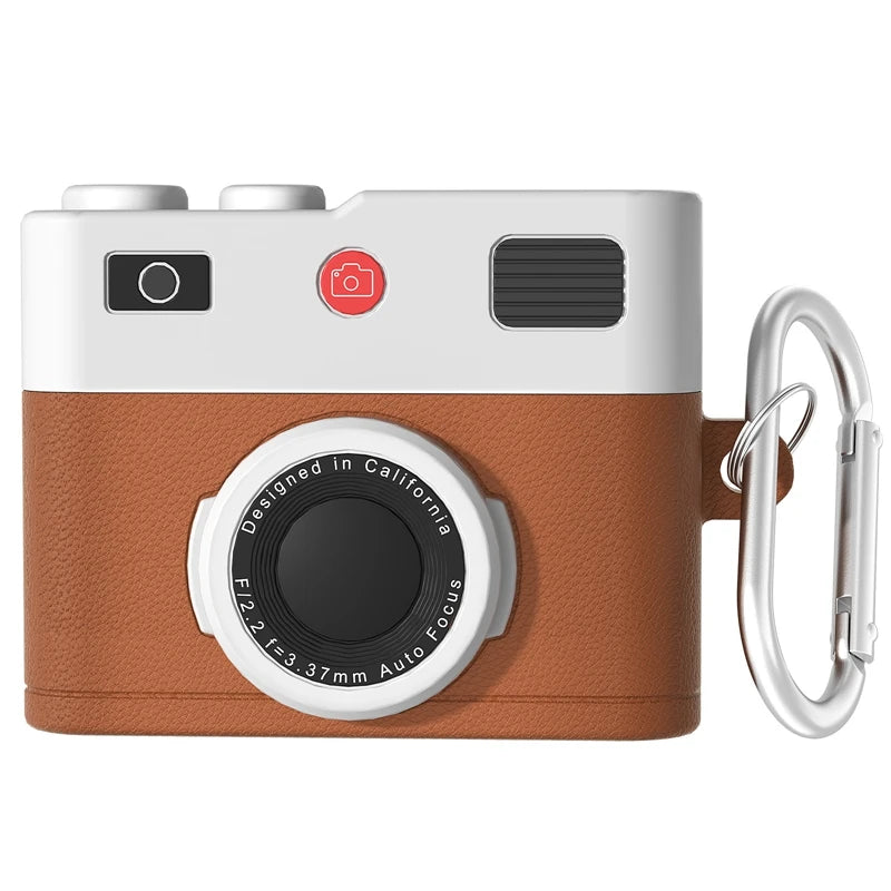 Fashion Retro 3D Camera Earphone Cover for Apple Airpods 4 Soft Silicone Bluetooth Headphone Protective Case New Design
