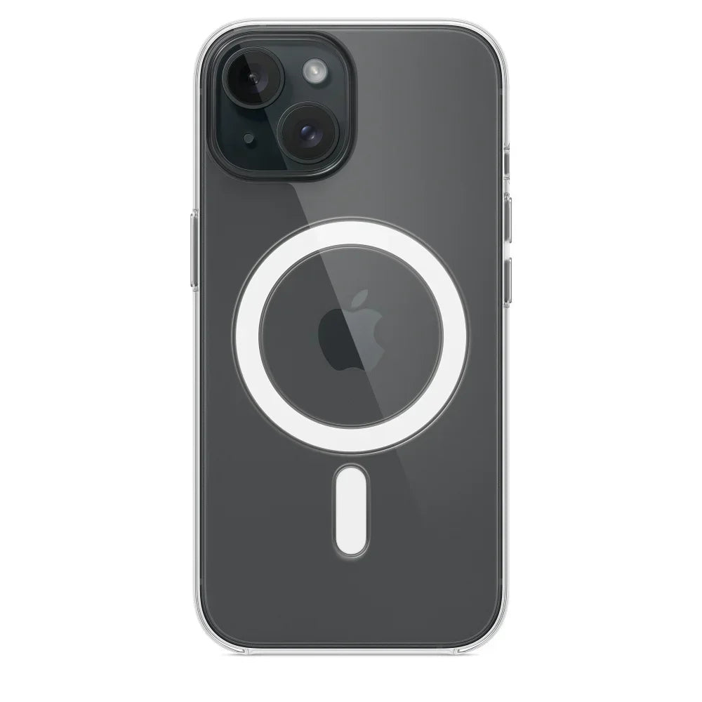 Magnetic Original Clear Case For iPhone 16 15 14 13 12 11 Pro Max Plus mini Funda For Magsafe Silicone Transparent Cover