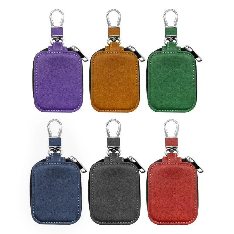 Universal Luxury Shockproof Zipper PU Leather Wireless Earphone Cover Case Fit for Airpods Earbuds Protection Sheath Classical