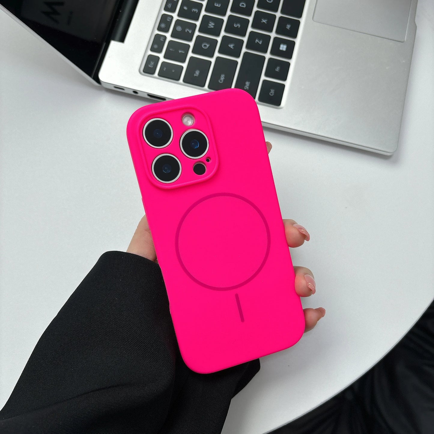 Fashion Fluorescent Silicone Magnetic for Magsafe Case For iPhone 17 Air 16 15 14 Plus 13 12 Pro Max Wireless Charge Candy Cover
