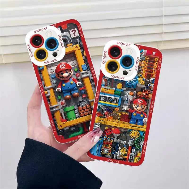 Japan Super Mario Art Phone Case For IPhone 15 Pro Max 14 11 12 13 Mini XR XS 7 8 6 6S Plus SE Hot Games Soft Clear Back Cover