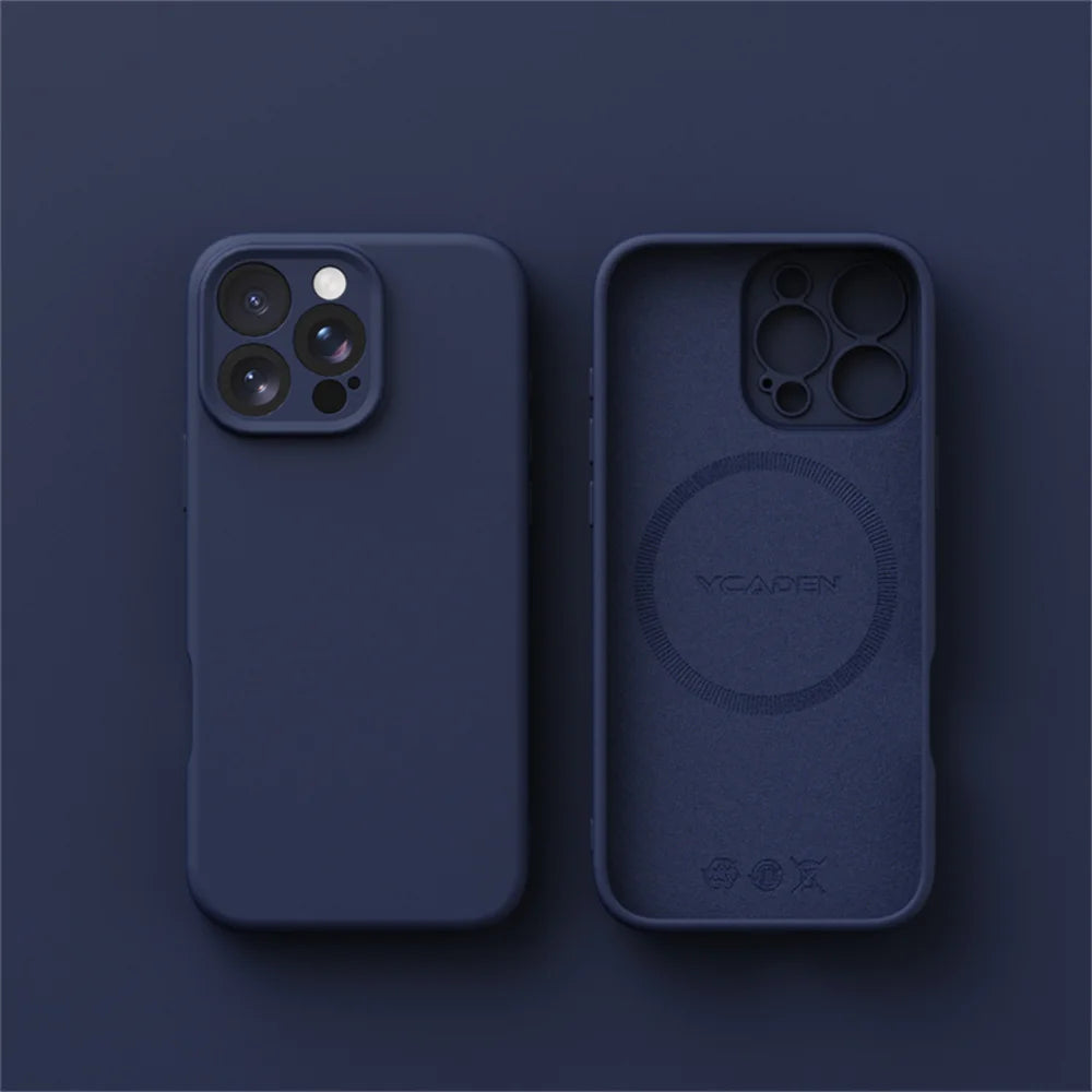 Luxury Liquid Silicone For Magsafe Phone Case For iPhone 16 Plus 15 14 13 12 Pro Max 11 Wireless Charging Skin Smooth Cover