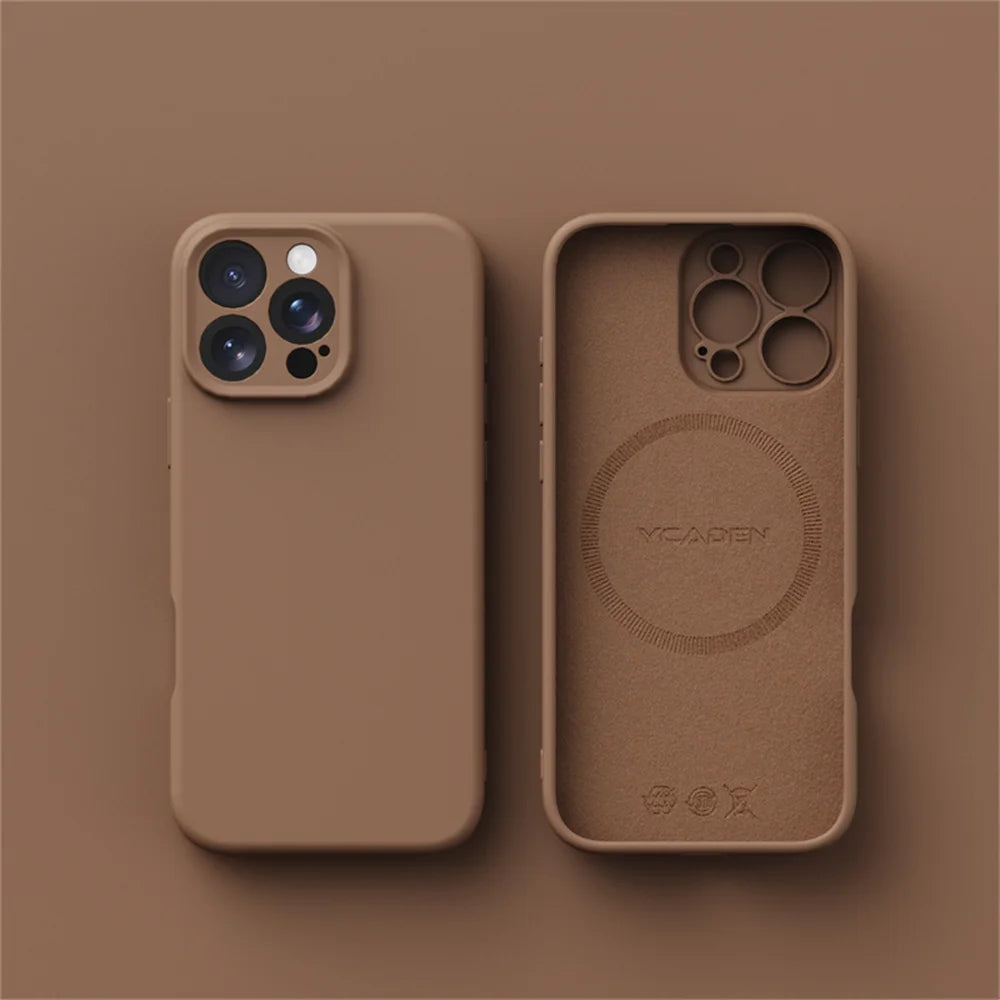 Luxury Liquid Silicone For Magsafe Phone Case For iPhone 16 Plus 15 14 13 12 Pro Max 11 Wireless Charging Skin Smooth Cover