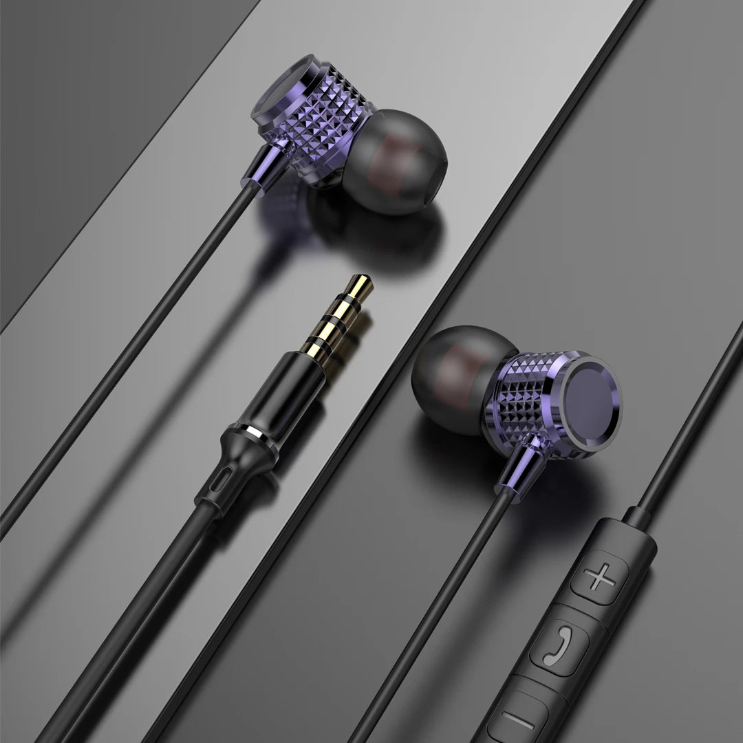 USB Type C Earbuds Metal Heavy Bass Earphones In Ear Noise Reduction 3.5mm Wired Headphones with Mic for Samsung Galaxy iPhone