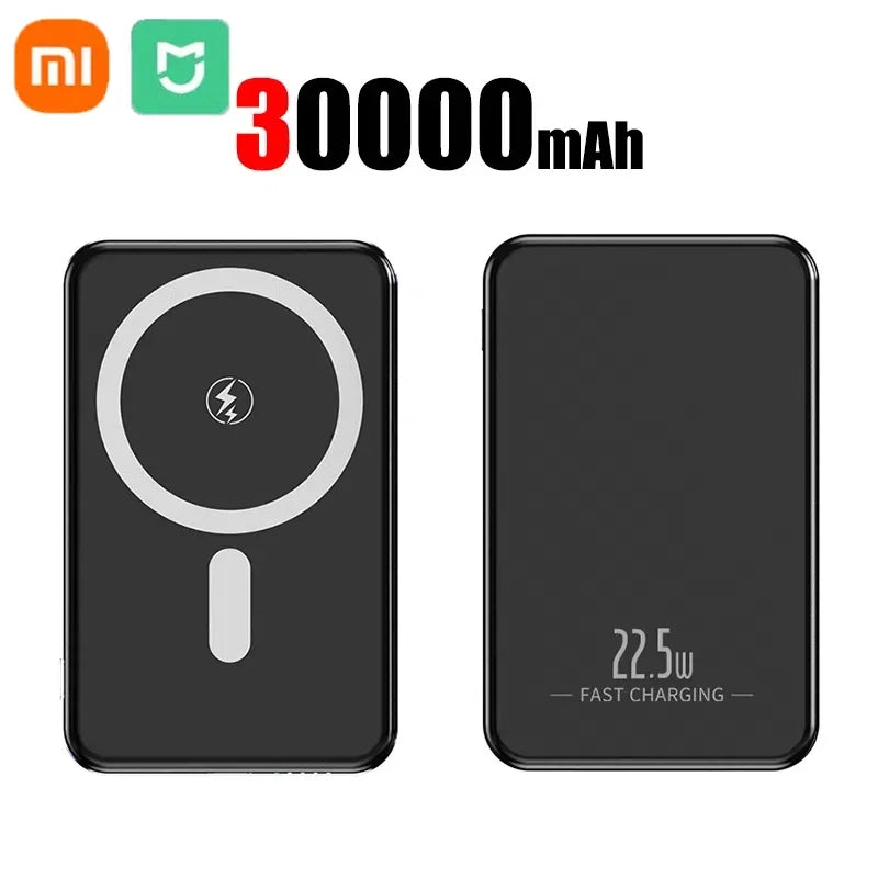 Xiaomi Ultra Slim Power Bank 50000mAh Mac Fast Charge Auxiliary Battery Magnetic Magnet Wireless Charging For IPhone Samsung