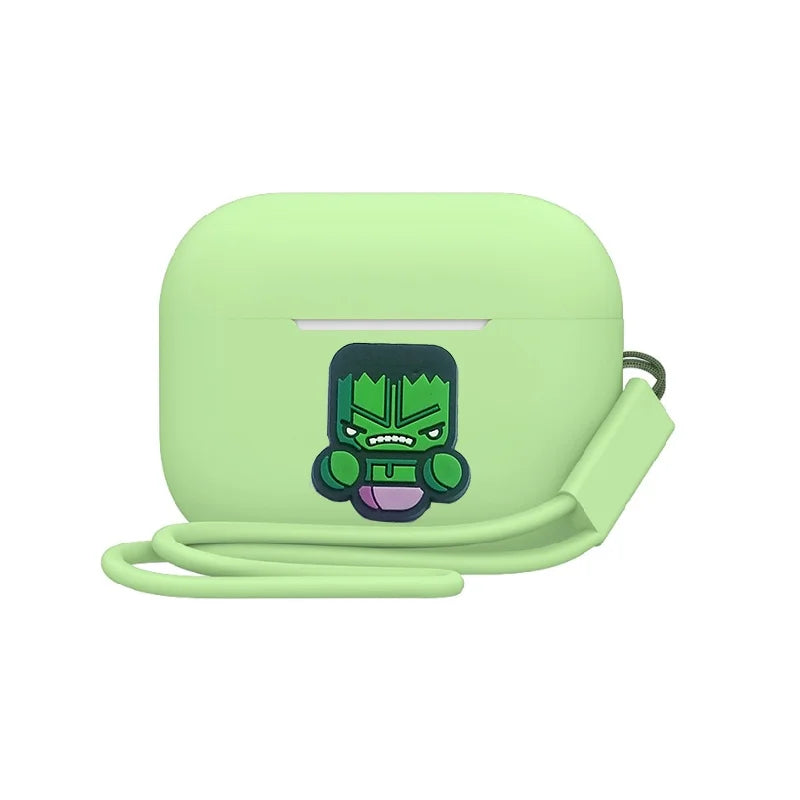 Cartoon Marvel Batman Silicone Case for Airpods Pro2 Pro 2 Bluetooth Earphone Case Headphone Box Protective Cover with Strap