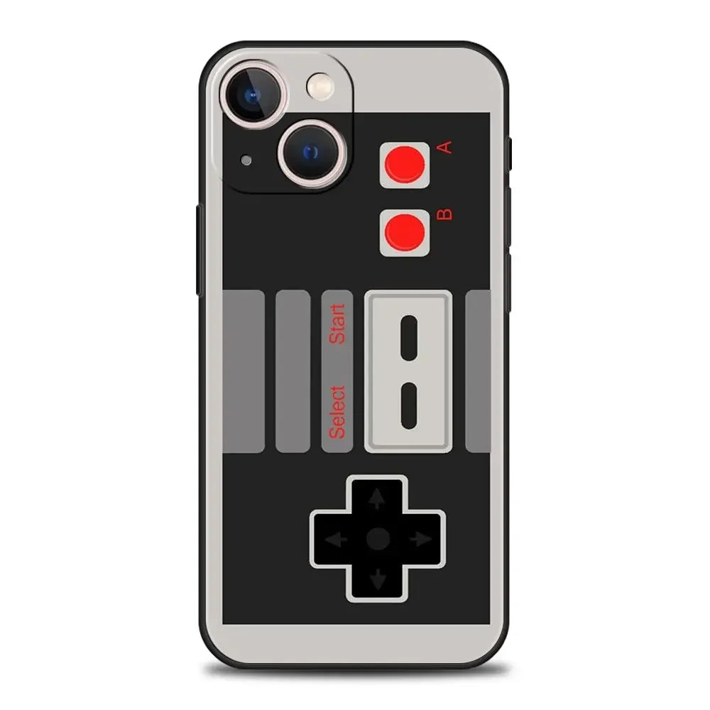 Vintage Tape Camera Gameboy Phone Case For iPhone Apple 16 15 14 13 12 11 Pro Max Mini 7 8 Plus XR XS X SE 2020 Black Cover