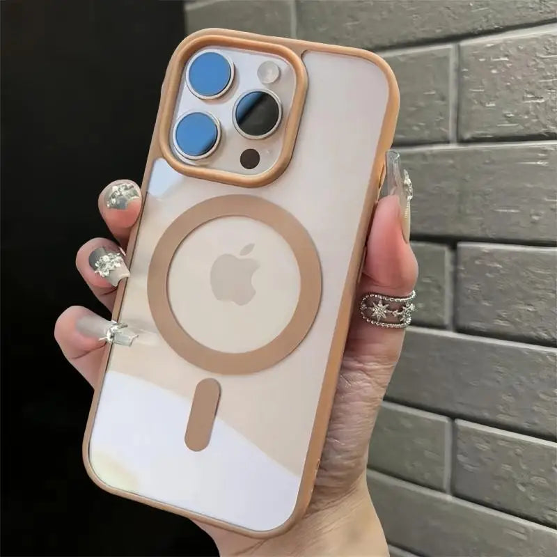 New Black Transparent Magsafe Magnetic Case For iPhone 17 16 15 14 13 12 11 Pro Max Wireless Charging Acrylic Hard Protect Cover