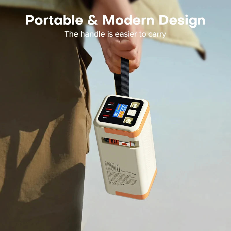 QOOVI 50000mAh Power Bank PD 100W Fast Charging Portable Large Battery Capacity Power Station For iPhone Laptop Samsung Xiaomi