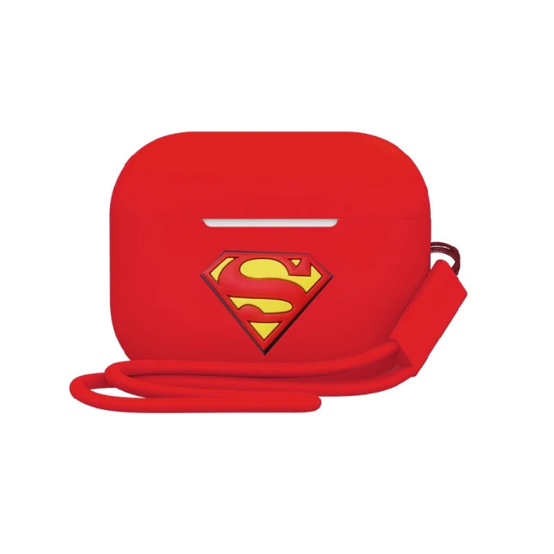Cartoon Marvel Batman Silicone Case for Airpods Pro2 Pro 2 Bluetooth Earphone Case Headphone Box Protective Cover with Strap