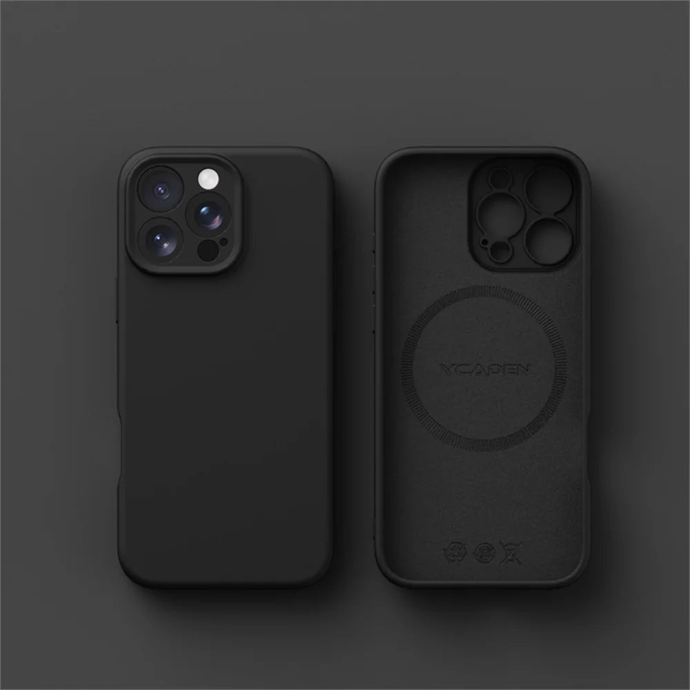 Luxury Liquid Silicone For Magsafe Phone Case For iPhone 16 Plus 15 14 13 12 Pro Max 11 Wireless Charging Skin Smooth Cover