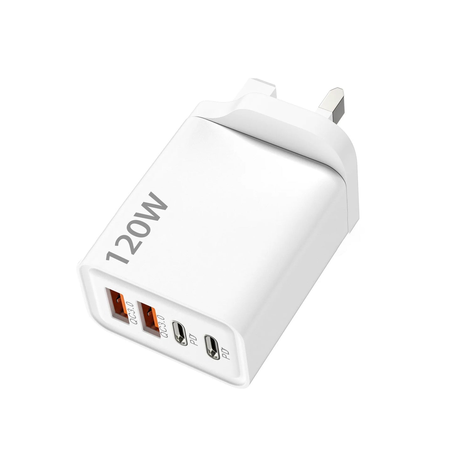 120W 4 Port USB Type C Charger Fast Charging Data Cable USB Phone Charger Adapter for Samsung iPhone Xiaomi Huawei Wall Charger