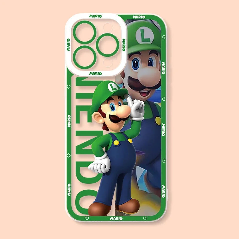 Japan Super Mario Art Phone Case For IPhone 15 Pro Max 14 11 12 13 Mini XR XS 7 8 6 6S Plus SE Hot Games Soft Clear Back Cover