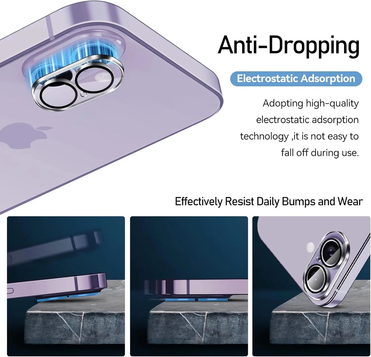 2/4Pcs HD Lens Protector Film for iPhone 16/16 plus/17 9H Anti-Scratch Compatible Camera Lens Protection