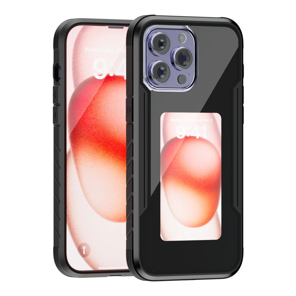 WINKNOWS DIY Smart NFC Ink Screen Phone Case – Tempered Glass, Shockproof & Full Coverage (iPhone 13–16 Series)