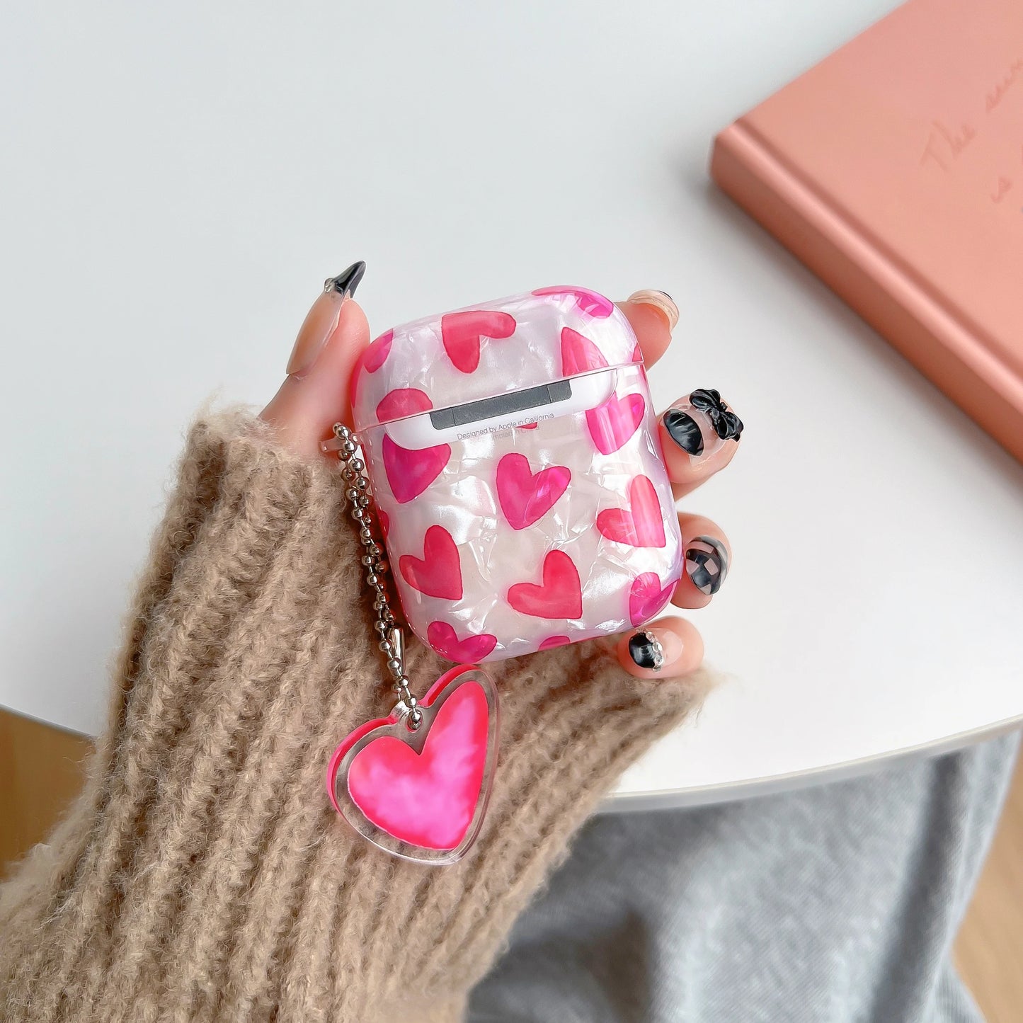 Shell pattern rose heart pattern earphone protection case for AirPods Pro /Airpod 3/AirPods 2/AirPods Pro2 case