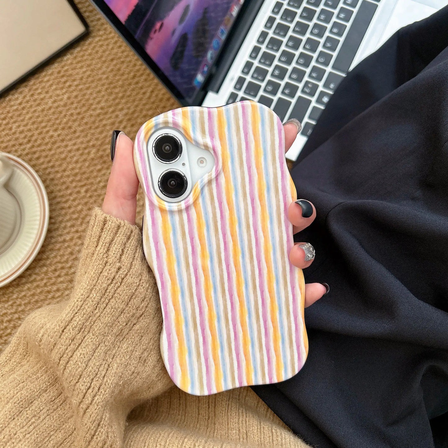 Glossy Stripe Designer iPhone Case – Mobizzio