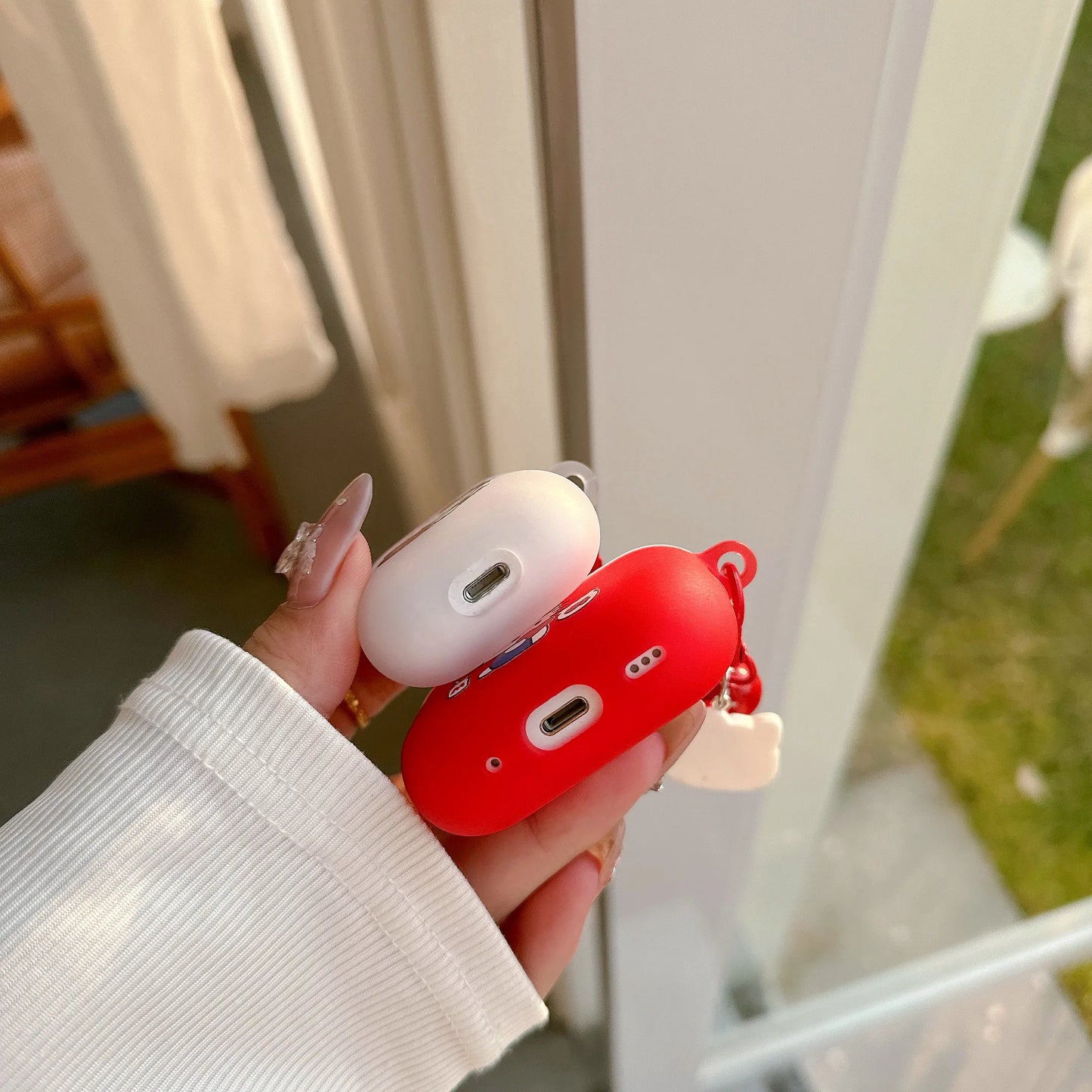 For Airpods 1 2 3 4 Pro Pro 2 Color Collision Fashion Hello Kitty Matte TPU Earphone Case Accessories Cover