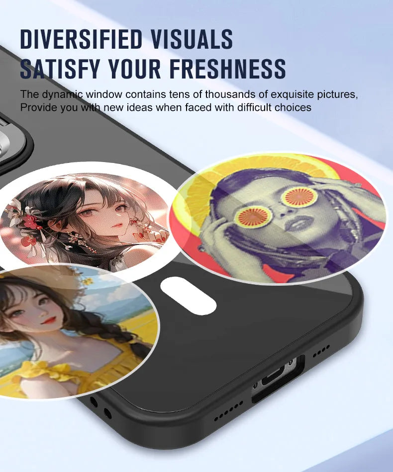 Magnetic NFC Ink Smart Phone Case For iphone 16 15 14 Pro Max DIY Picture Ink Phone Case Screen Phone Cover Four Colors Image
