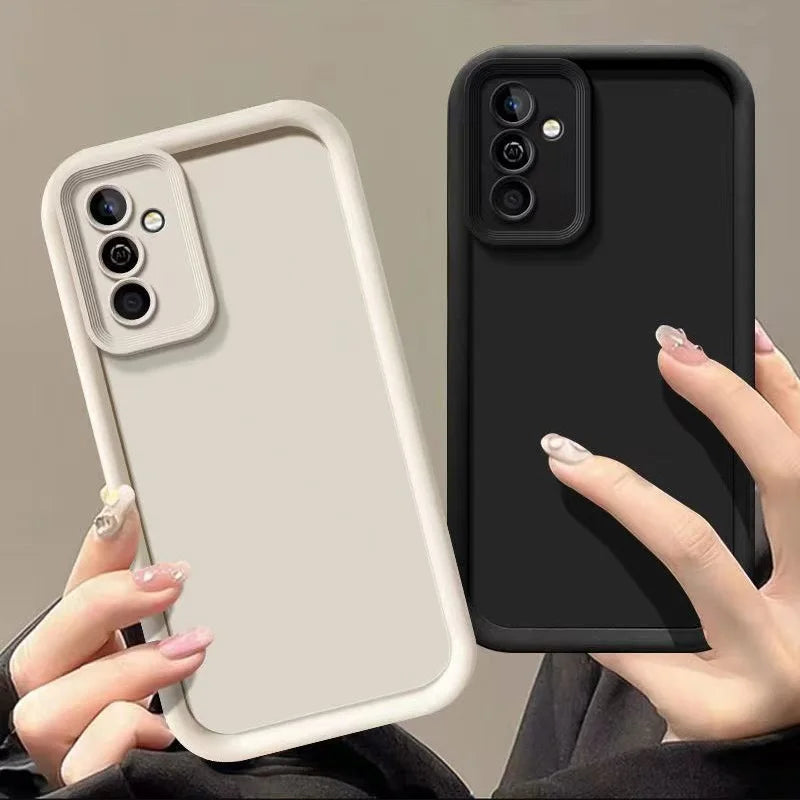 For Samsung Galaxy S25 S24 S23 S22 Ultra Plus S21 FE A14 A34 A15 A35 A52 A53 A54 5G Candy Color Phone Case Shockproof Soft Cover