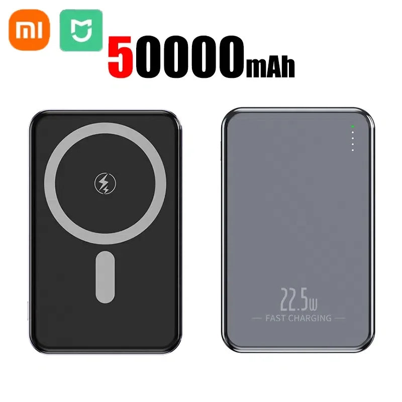 Xiaomi Ultra Slim Power Bank 50000mAh Mac Fast Charge Auxiliary Battery Magnetic Magnet Wireless Charging For IPhone Samsung
