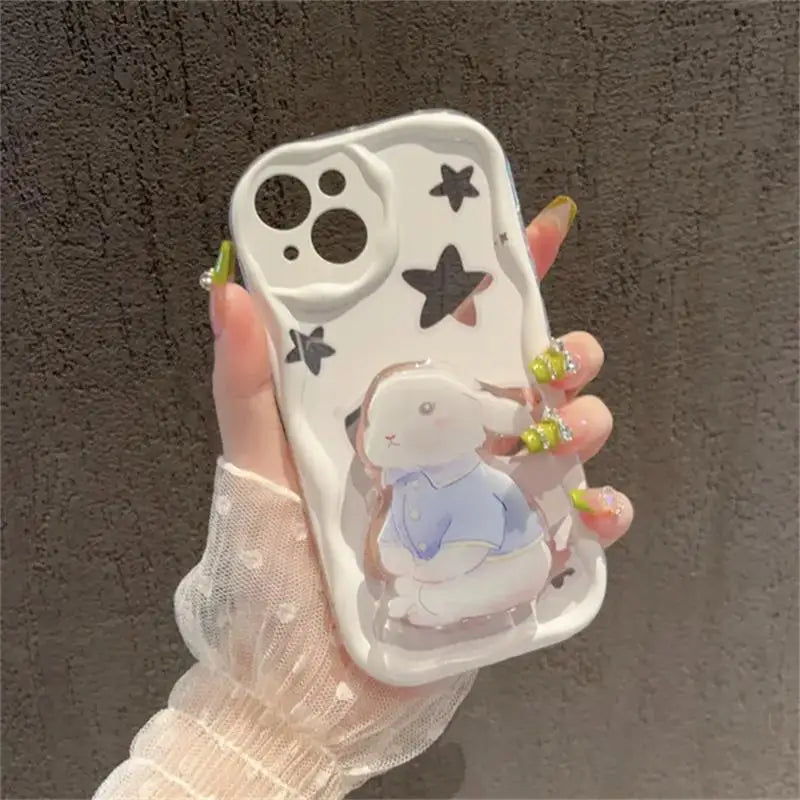 Floral Flower Bracket Case Cover for Samsung Galaxy S24 FE S25 S22 S23 Ultra Plus A56 A55 A35 A54 A15 A16 5G A05S A05 Wavy Shell