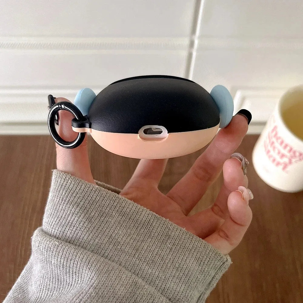 For Airpods 1 2 3 4 Pro Pro 2 Cartoon CrayonShin-chan Listen To Music Silicone Earphone Case Accessories Cover