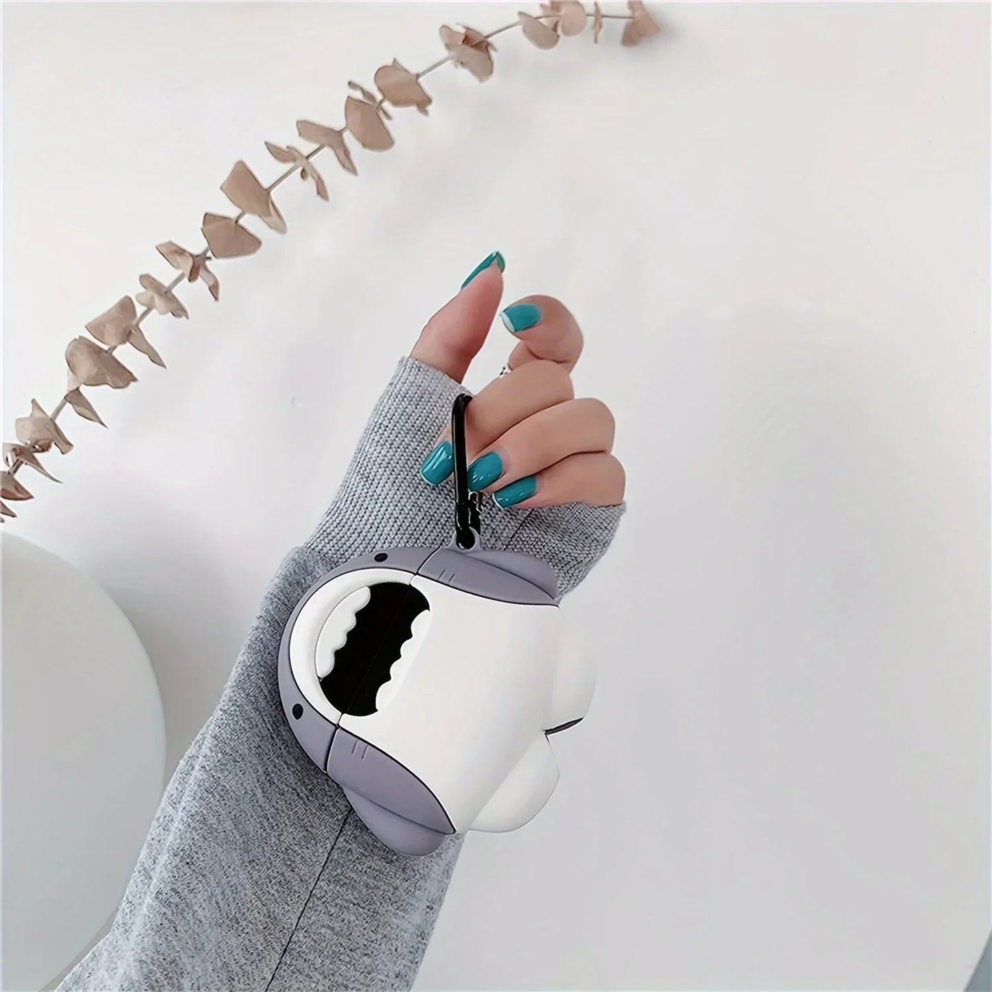 Cute Silicone Headset Cover For AirPods 4 1 or 2 3 Case Cartoon Shark Wireless Bluetooth Earphone Case Box For AirPods Pro 2