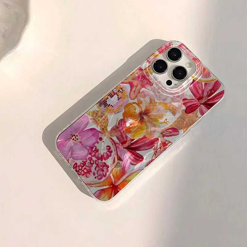 Cute Pink Starfish Jellyfish Crab Pattern Case For Samsung Galaxy A16 A26 A56 5G A55 A54 A34 A15 A35 S21FE S25 S22 S23 S24 Ultra