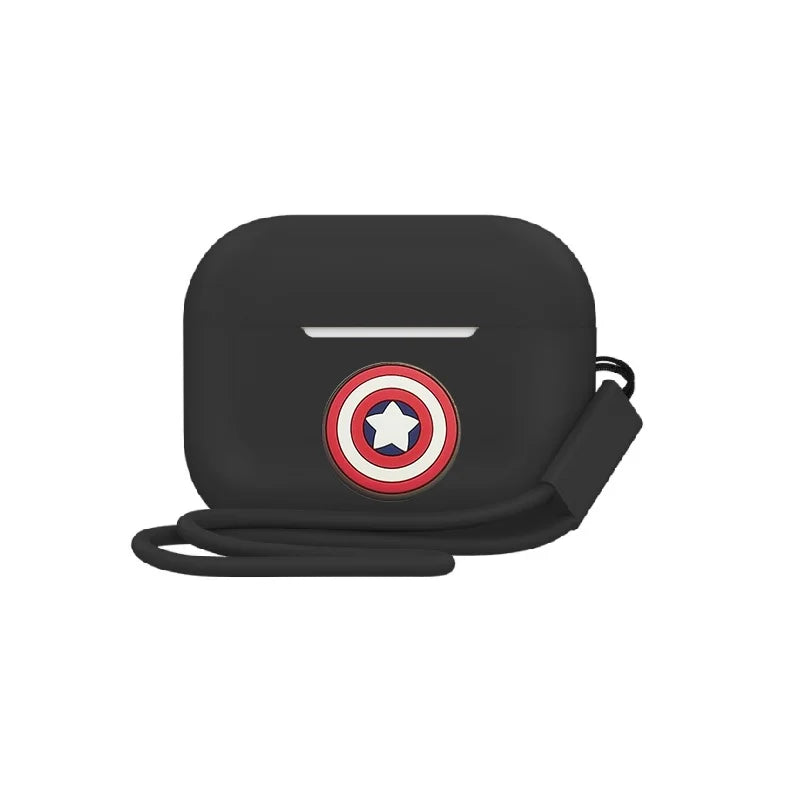 Cartoon Marvel Batman Silicone Case for Airpods Pro2 Pro 2 Bluetooth Earphone Case Headphone Box Protective Cover with Strap