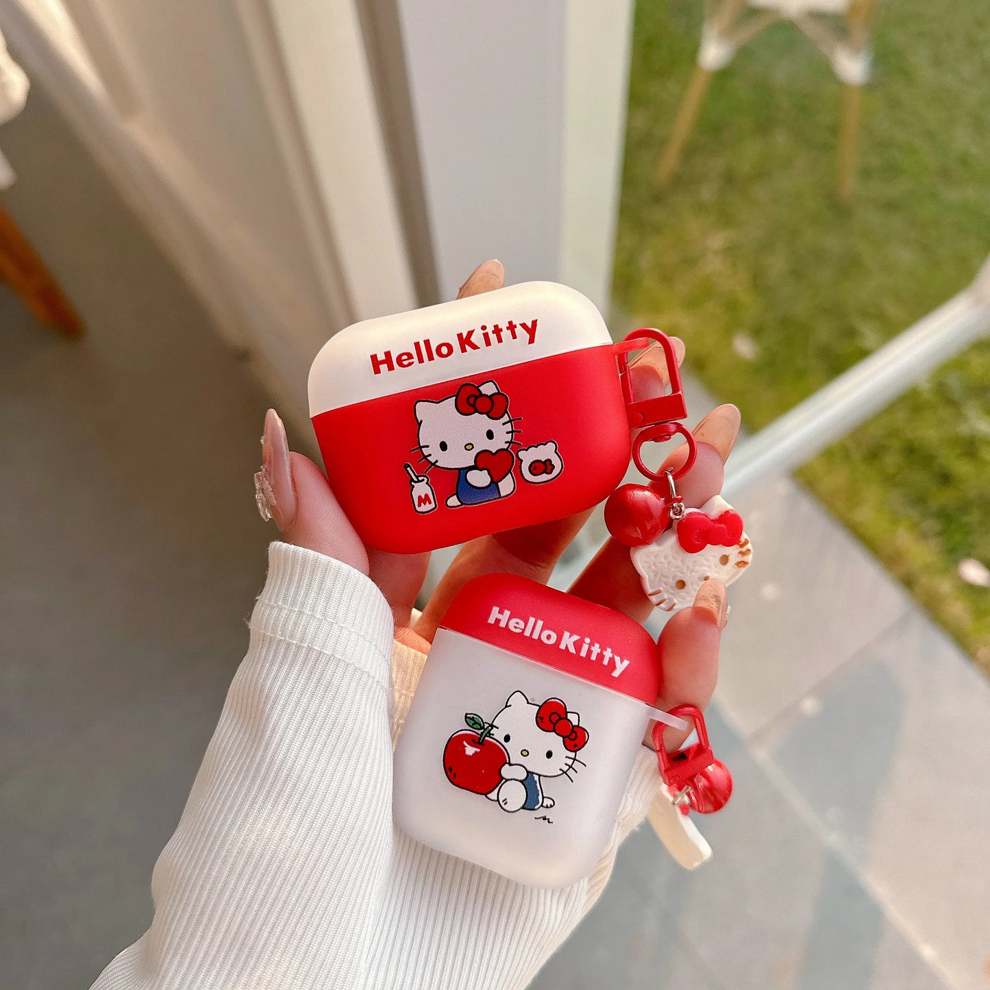 For Airpods 1 2 3 4 Pro Pro 2 Color Collision Fashion Hello Kitty Matte TPU Earphone Case Accessories Cover