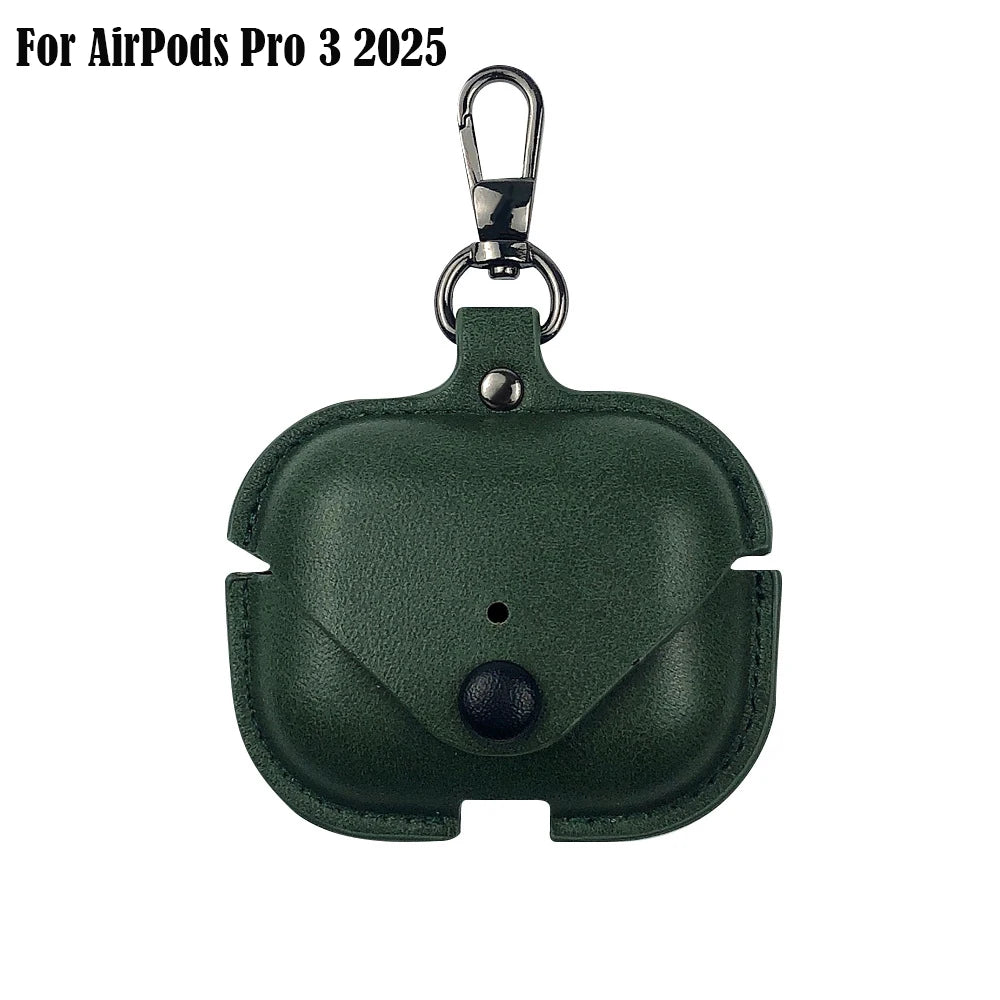 Retro Leather Case For AirPods 4 Pro 3 Business Earphone Cases For Apple AirPods 4 4th Generation Cover Headset Shell With Hook