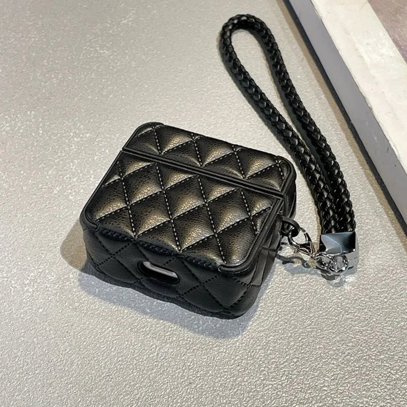 Fashionable high-end Leather PU Earphone Cover For AirPods 4 For AirPods Pro 2nd Cases For AirPods 3 2 1 Anti-lost Headphone Bag