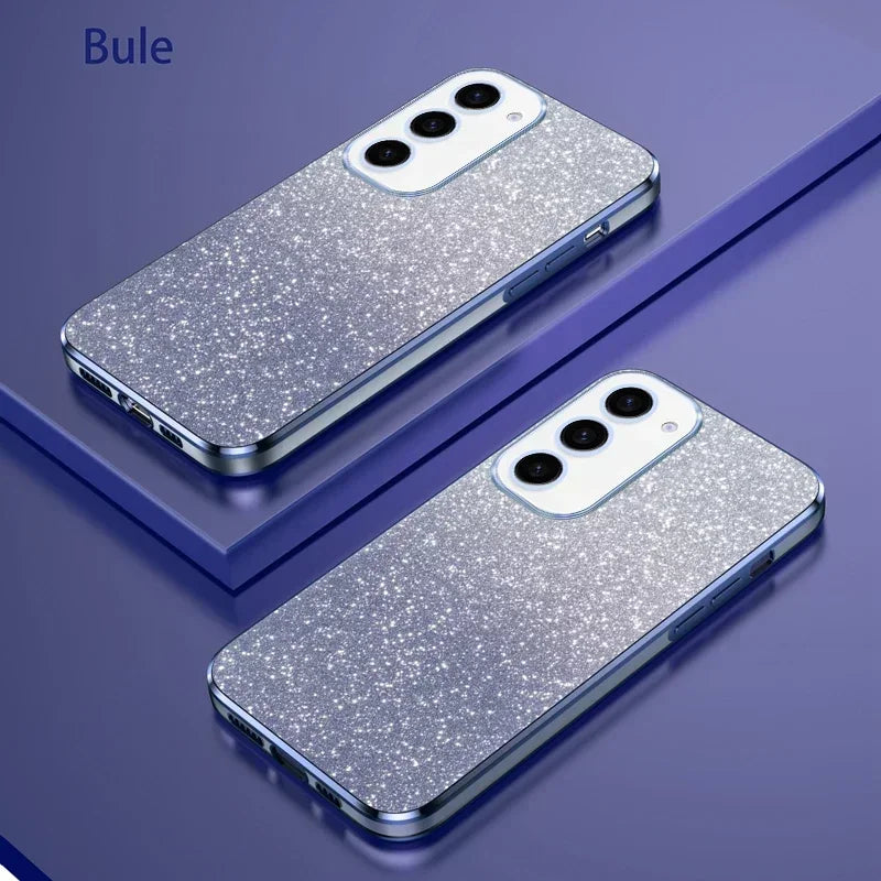 TPU Glitter Magnetic Ring Stand Phone Case For Samsung Galaxy S25 Ultra S24 S23 FE S22 S21 S20 S10 Plus Note 20 Ultra Pro Cover
