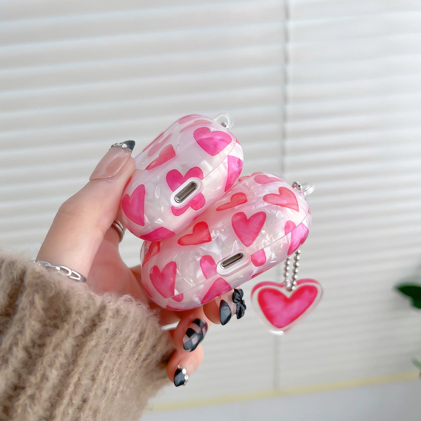 Shell pattern rose heart pattern earphone protection case for AirPods Pro /Airpod 3/AirPods 2/AirPods Pro2 case