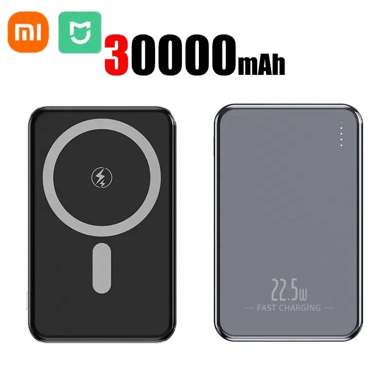 Xiaomi Ultra Slim Power Bank 50000mAh Mac Fast Charge Auxiliary Battery Magnetic Magnet Wireless Charging For IPhone Samsung