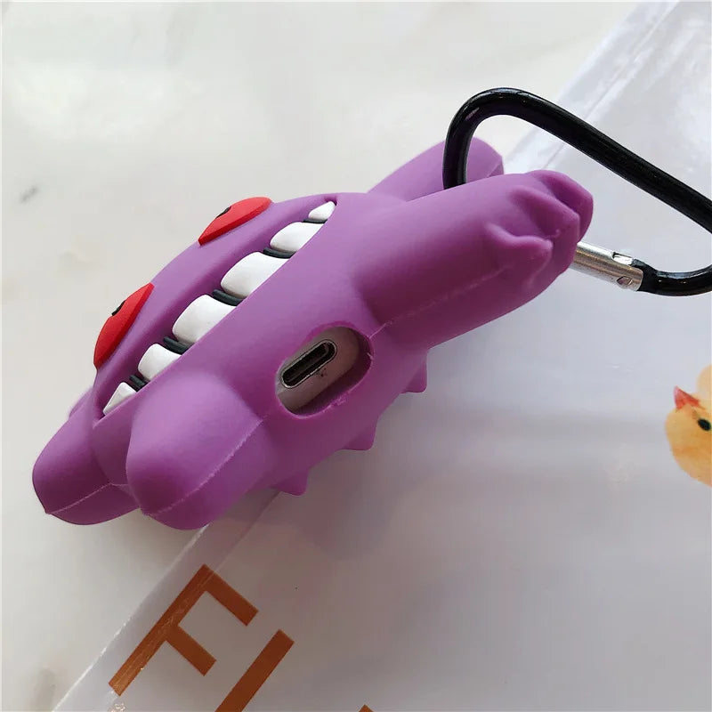 Pokemon Purple Gengar Shockproof Protective Earphone Silicone Cover For Airpods Pro 2 Case/Airpods 1/2/3 Case Kids Girls