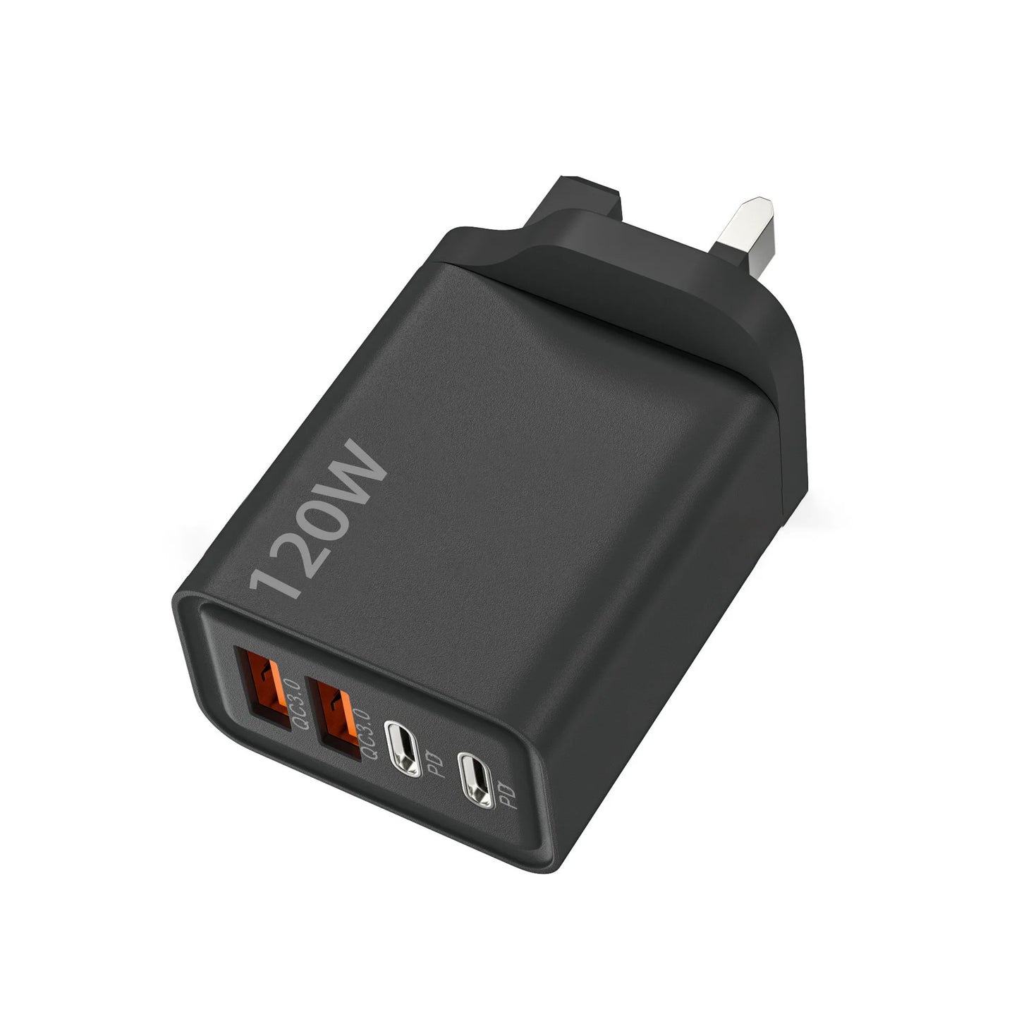 120W 4 Port USB Type C Charger Fast Charging Data Cable USB Phone Charger Adapter for Samsung iPhone Xiaomi Huawei Wall Charger