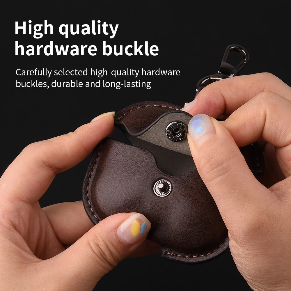 Retro Leather Case For AirPods 4 Pro 3 Business Earphone Cases For Apple AirPods 4 4th Generation Cover Headset Shell With Hook