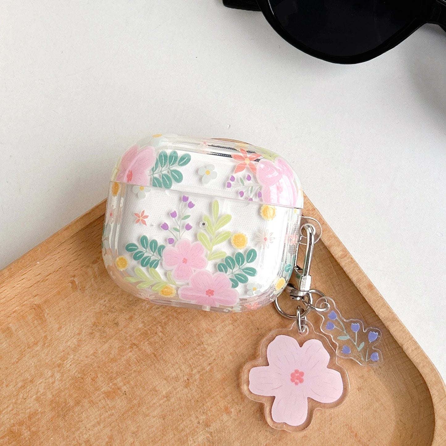 Wireless Bluetooth case for AirPods1/2 AirPods3 AirPods pro and pro2 tpu flower pattern earphone cover