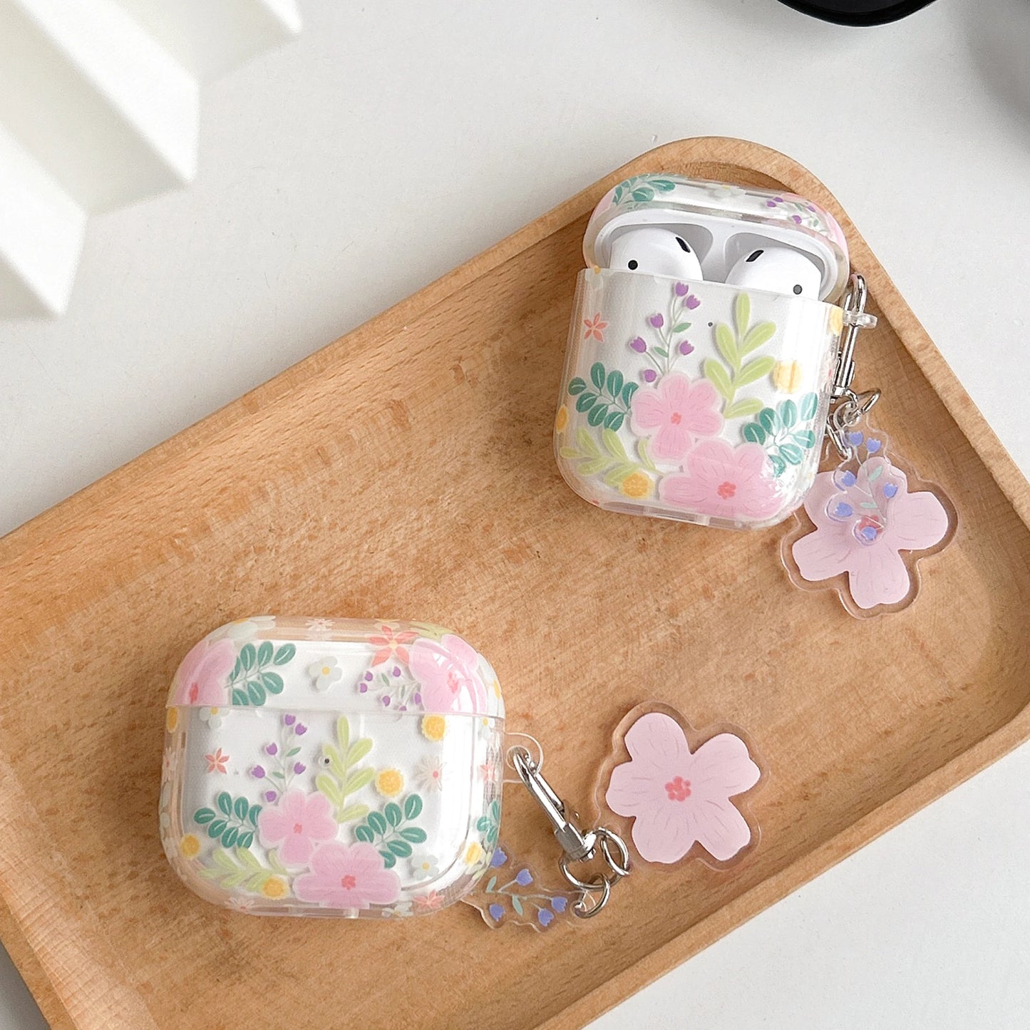 Wireless Bluetooth case for AirPods1/2 AirPods3 AirPods pro and pro2 tpu flower pattern earphone cover