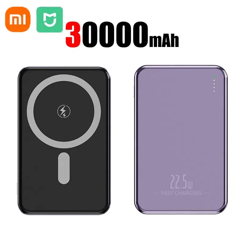 Xiaomi Ultra Slim Power Bank 50000mAh Mac Fast Charge Auxiliary Battery Magnetic Magnet Wireless Charging For IPhone Samsung