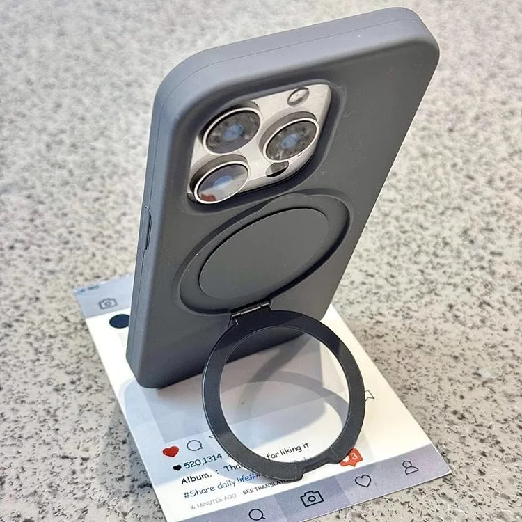 Liquid Silicone Stand Ring MagSafe iPhone Case – Mobizzio