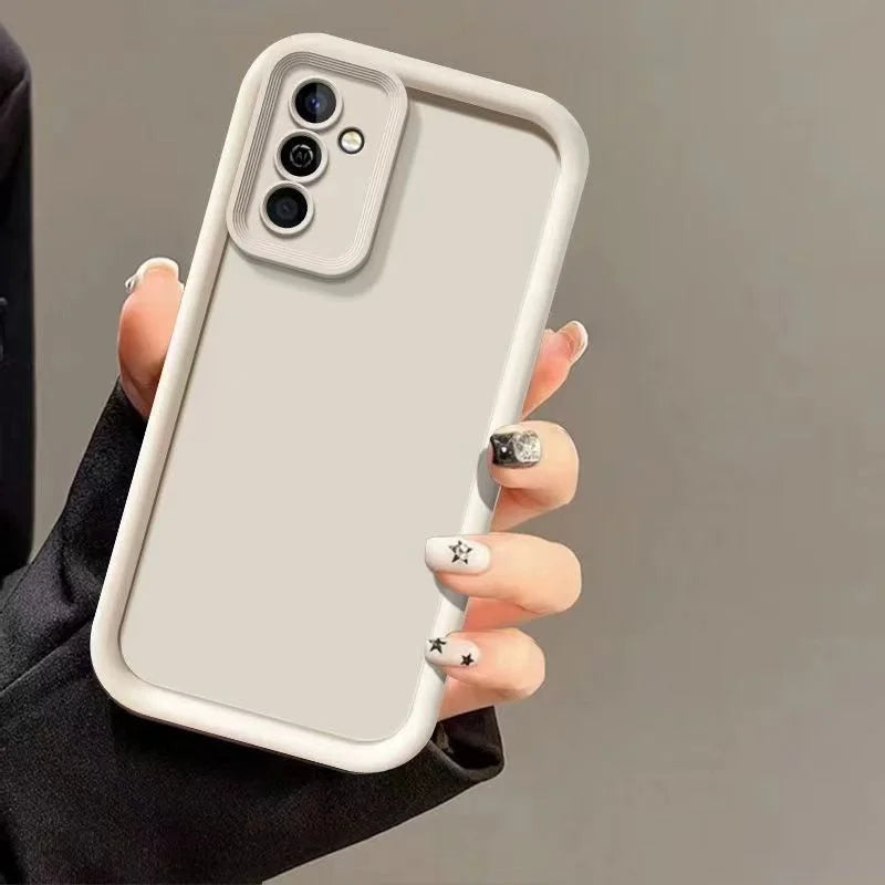 For Samsung Galaxy S25 S24 S23 S22 Ultra Plus S21 FE A14 A34 A15 A35 A52 A53 A54 5G Candy Color Phone Case Shockproof Soft Cover