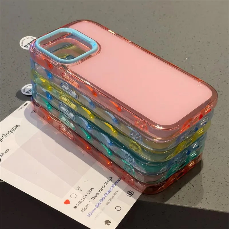 Luxury Jelly Candy Shockproof Case for iPhone 17 Air 16 15 14 Plus 13 12 11 Pro Max Soft Hit Color Bumper Armor Aesthetic Cover