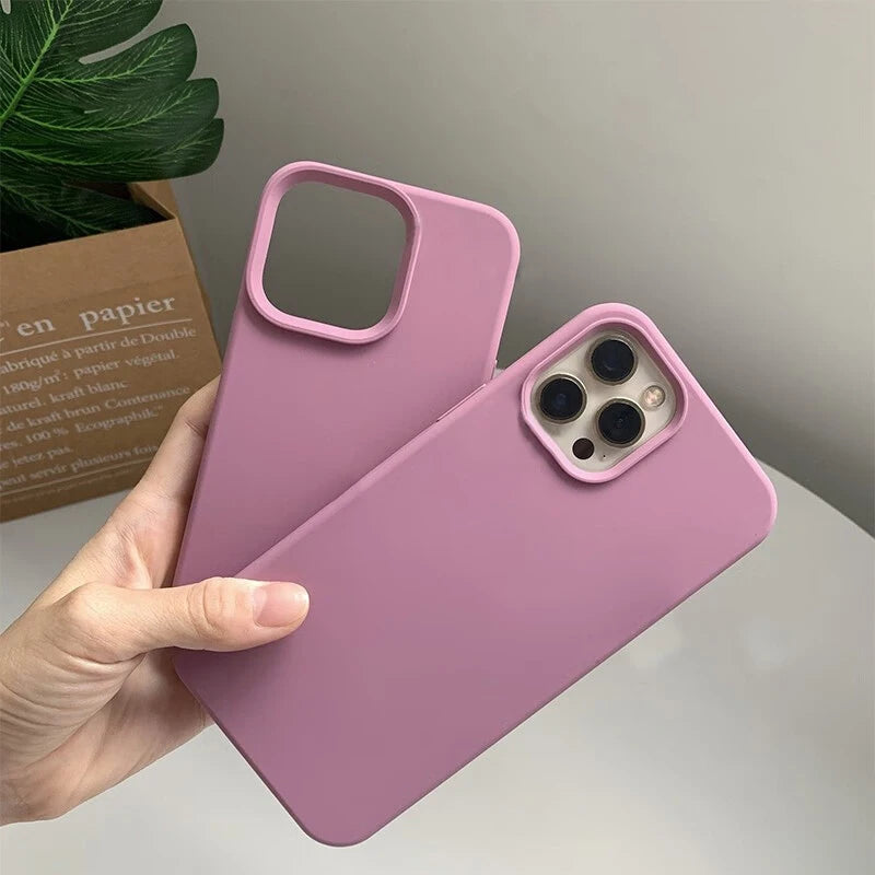 Luxury For Apple Original Silicone Phone Case For iPhone 15 13 12 11 14 Pro Max Mini X XS XR 8 Plus Shockproof Cover Accessories