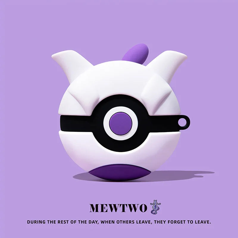 For Airpods Pro 2 Case,Pokemon Ball Shockproof Protective Earphone Silicone Cover For iphone 4 Case For Kids Boys Girls Funda