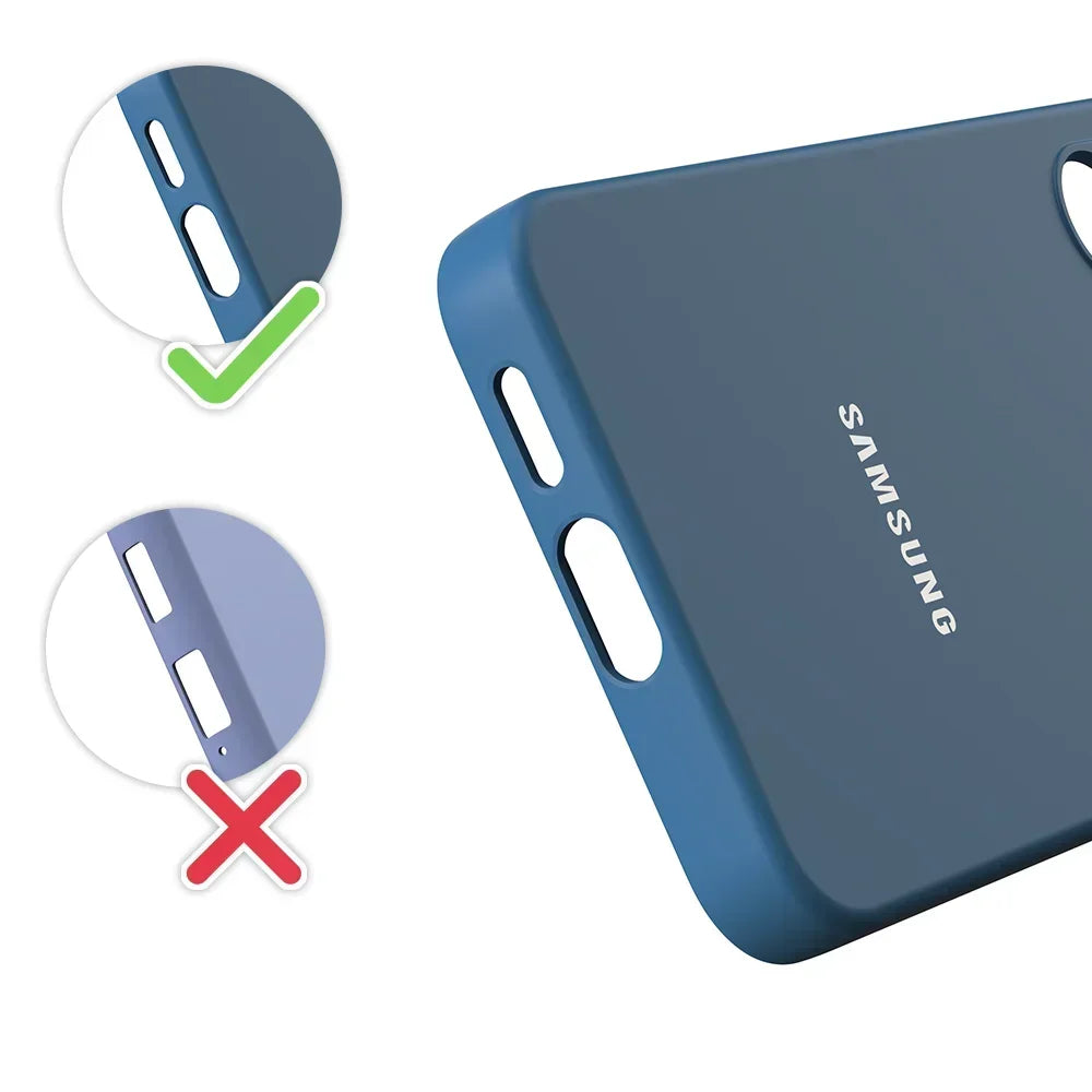 For Samsung Galaxy S25 S25Plus S25Ultra S25Edge S24 S23 S22 S21 FE Ultra Case Soft Liquid Silicone Shockproof Phone Back Cover